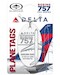 Keychain made of: Boeing 757-200 Delta Air LInes N627DL (white) 