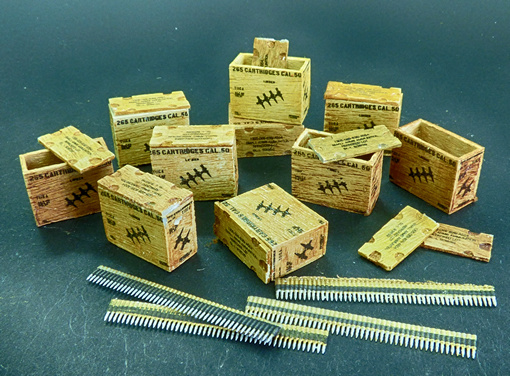US ammunition boxes with belts of charges (.50 -12,7mm)  AL4088