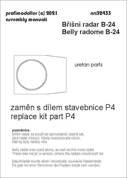 Belly radome for B24 Liberator radar  48033
