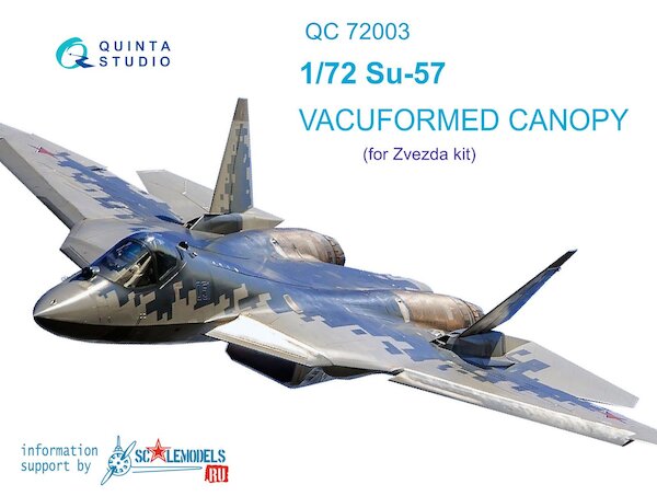 Canopy Sukhoi Su57 (for Zvezda) 2x  QC72003