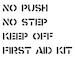 Odds and sods:  RAAF/RAN/ARMY "No Push" & "First aid Kit" Stencils (Early) RRD3203
