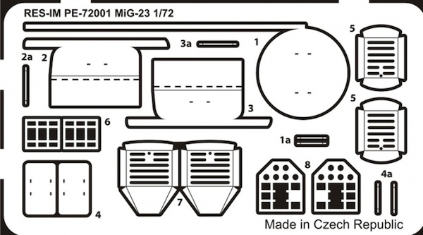 Detailset Mikoyan MiG23 FOD Covers (RV Models, KP)  RESIM7249