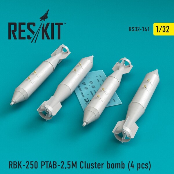 RBK-250 PTAB-2,5m  Cluster Bombs (4x)  RS32-0141