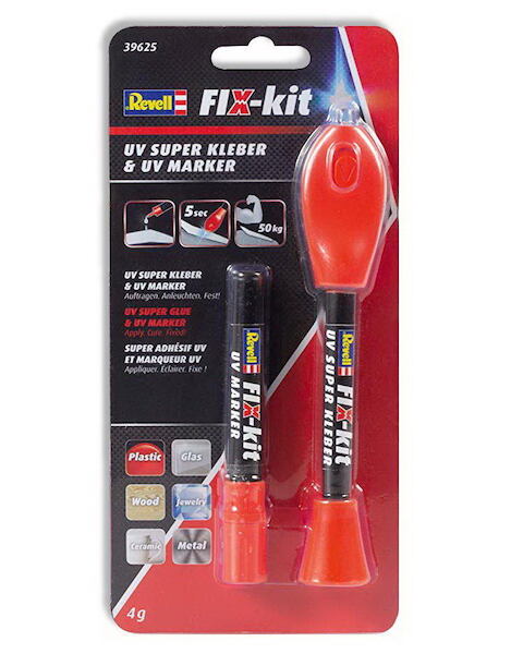 Fix Kit, UV super Glue with UV Marker  39625