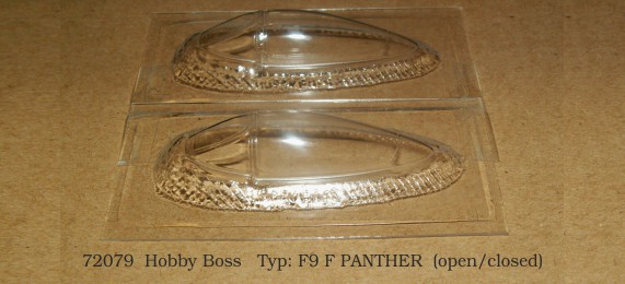 Canopy F9F Panther (2 canopies) Hobbyboss  rt72079