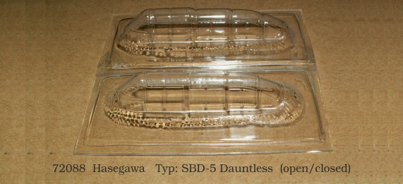 Canopy SBD-5 Dauntless (open & closed) (Hasegawa)  rt72088