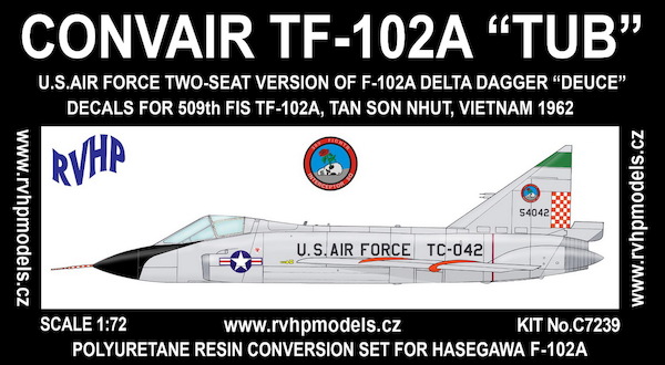 Convair TF102A 'Tub" (509FIS USAF) (For Hasegawa)  RVHC7239