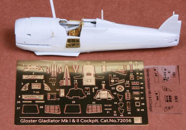 Gloster Gladiator MkI/MkII cockpit set (Airfix)  SBS72056