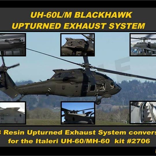 Blackhawk Upturned exhausts (Italeri)  SW48-16
