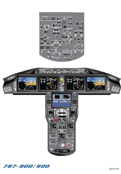 Boeing 787-800/900 cockpit Poster  POS-787