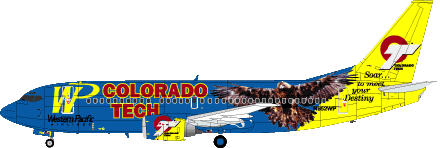Boeing 737-300 (Western Pacific "Colorado Tech")  SKY200-36