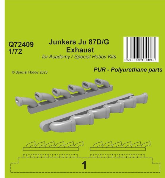 Junkers Ju 87D/G Exhaust 1/72 / for Academy and Special Hobby Kits  CMK-Q72409