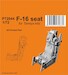 F16 Fighting Falcon Seat (Tamiya) 129-P72044