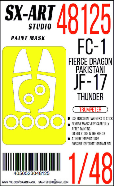 Painting mask Canopy,  Wheels FC1 Fierce Dragon Pakistani (Trumpeter)  SXA48125