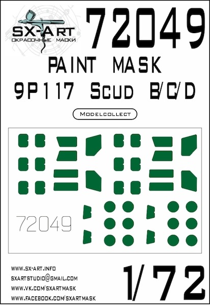 Painting mask 9P117 SCUD B/C/D (Modelcollect)  SXA72049