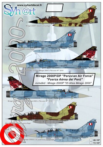 Mirage 2000P/DP "Peruvian Air Force" (Included Mirage 2000P "25 Aos Mirage 2000")  48-107