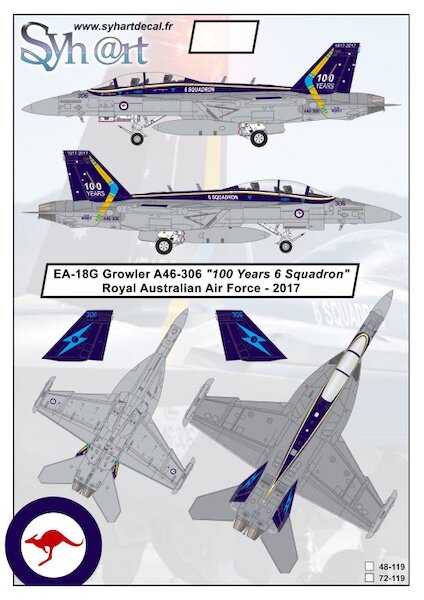 EA18G Growler A46-306 "100 Years 6 Squadron" RAAF - 2017  48-119