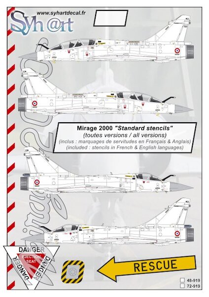 Mirage 2000 Stencils - (all versions)  48-919