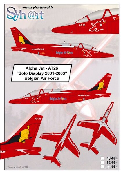 Alpha Jet AT26 "Solo Display 2001-2003" Belgian Air Force  72-084