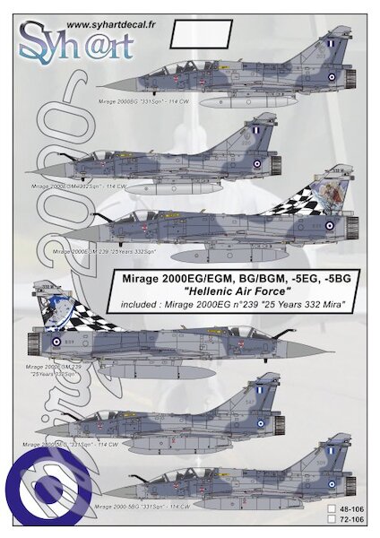 Mirage 2000EG/EGM, BG/BGM, -5EG, -5BG "Hellenic Air Force"  72-106
