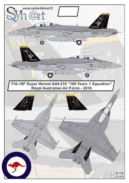 F/A-18F Super Hornet A44-210 "100 Years 1 Squadron" RAAF - 2016  72-120