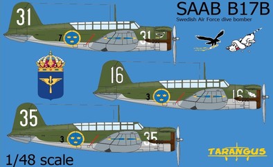Saab B17B, Swedish Air force Dive Bomber  TA4810