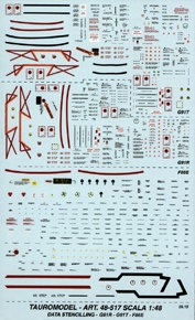 Data Stencils (Fiat G91,F86F)  48-517