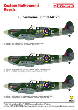 Supermarine Spitfire MKVb (303sq)  24002