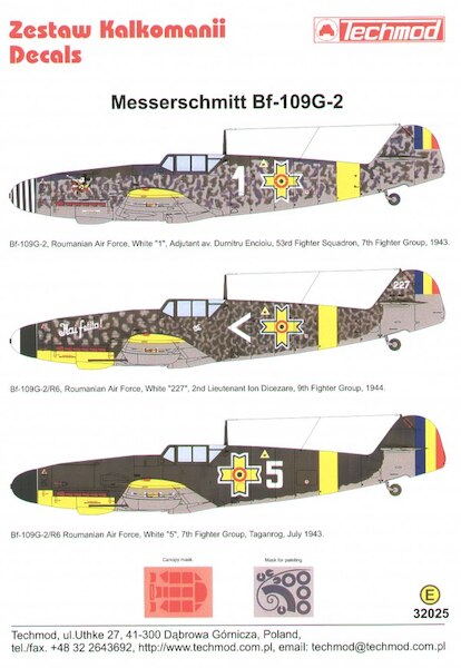 Messerschmitt BF109G-2 (Rumanian AF)  32025