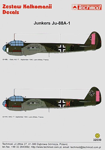 Junkers Ju88A-1 Part 2  32039