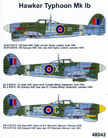 Hawker Typhoon MkIB (195sq, 181sq, 609sq)  48042