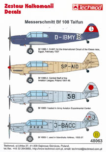 Messerschmitt BF108 Taifun ( D-IMBY, SP-AIO, J-BACC, Japanese AF)  48063