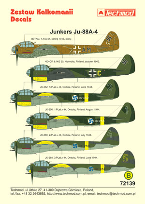 Junkers Ju88A-4  72139