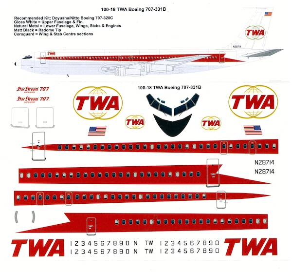 Boeing 707-320B/C (TWA)  100-18
