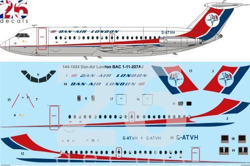 BAC1-11 (Dan Air London)  144-1024