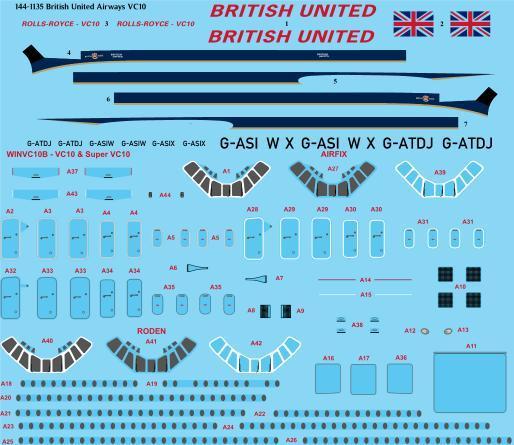 Vickers VC10 (British United Airways - delivery scheme)  144-1135