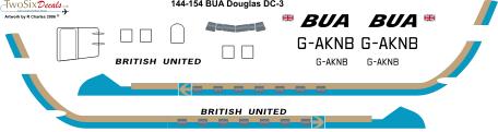 Douglas DC3 (British United Airlines)  144-154