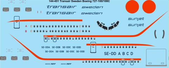 Boeing 727-100 (Transair - Sweden)  144-451