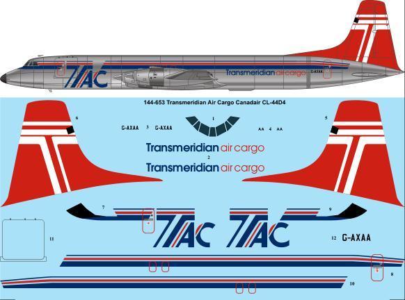 Canadair CL44D-4 (Transmeridian Air Cargo)  144-653