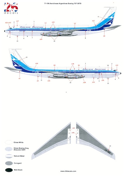 Boeing 707-300 (Aerolineas Argentinas)  72-196