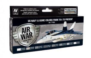 Vallejo Model Color Air Acrylic paint set US NAVY and USMC aircraft from '70s to Present  71155