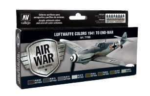Vallejo Model Color Air Acrylic paint set 2: Luftwaffe Colours 1941 to End-war  71166