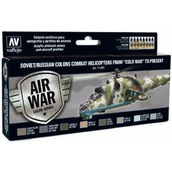 Vallejo Model Color Air Acrylic paint set Soviet/Russian Colours Combat helicopter  from "Coldwar" to Present  71601