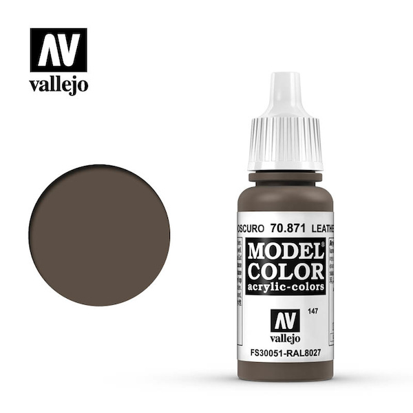 Vallejo Model Color Leather Brown (FS30051, RAL8027)  val147