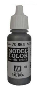 Vallejo Model Color Natural Steel (RAL9006)  val178