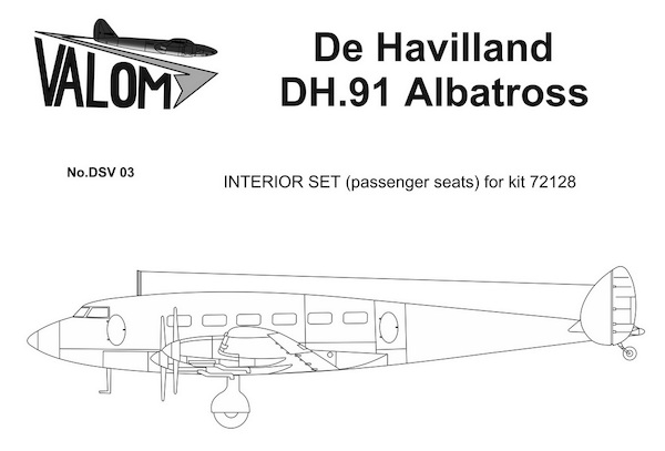 DH.91 Albatross Interior set (passengers' seats and tables, PUR)  VAL-DSV03
