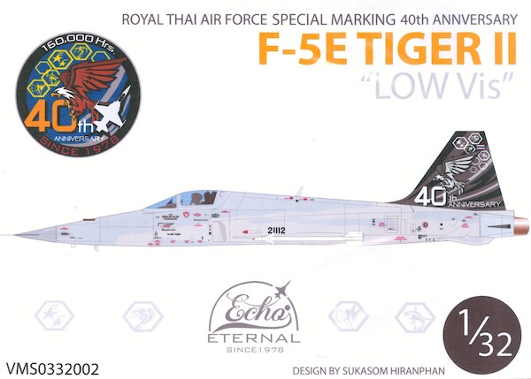 F5E Tiger (40th Ann Special markings Royal Thai AF "Lo-Vis"  VMS0332002