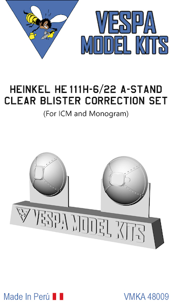 Heinkel He111 A stand clear blister correction  2x (ICM, Monogram)  VMKA48009