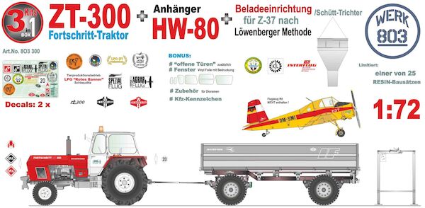 ZT-300 Traktor + HW-80 + Beladetrichter  803300