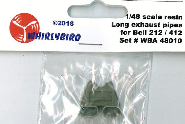 Long exhaust pipes for Bell AB212/AB412 (Italeri)  WBA48010